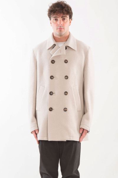 Cashwool Double-Breasted Peacoat