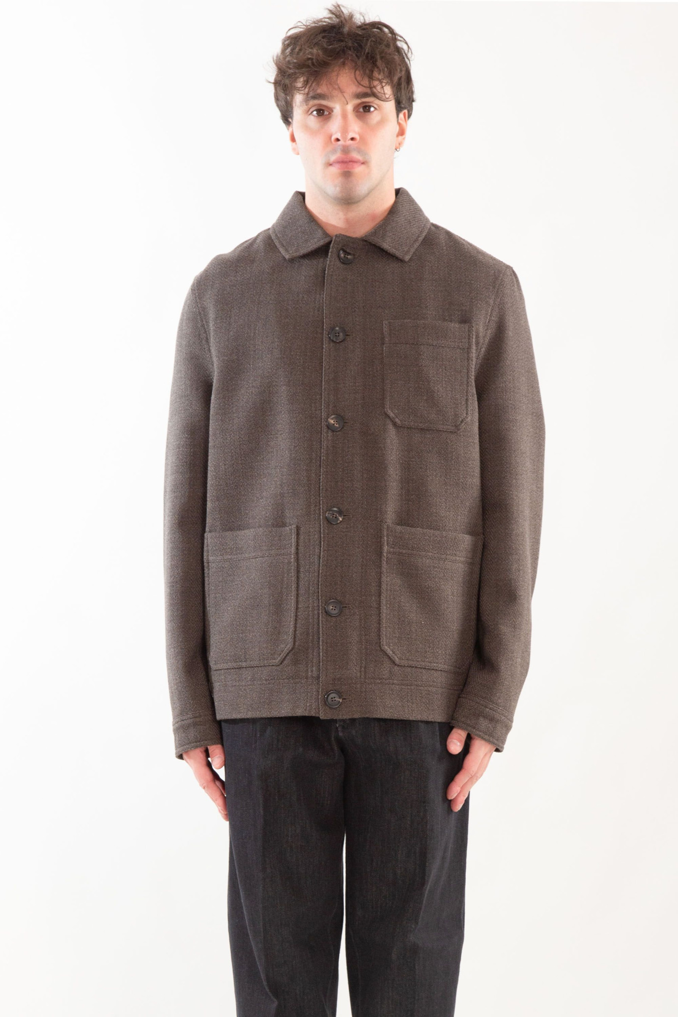 Herringbone Wool Work Jacket