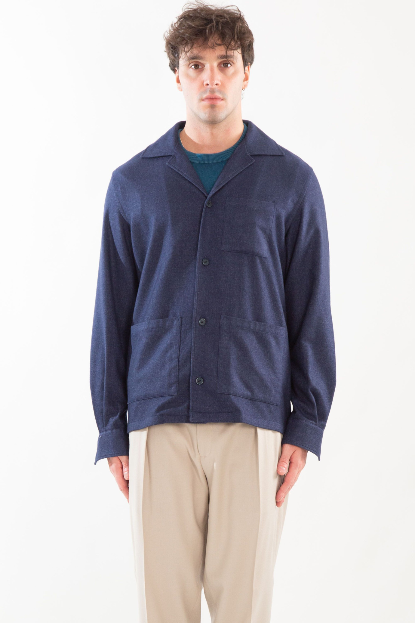 Pouch Pocket Wool Overshirt