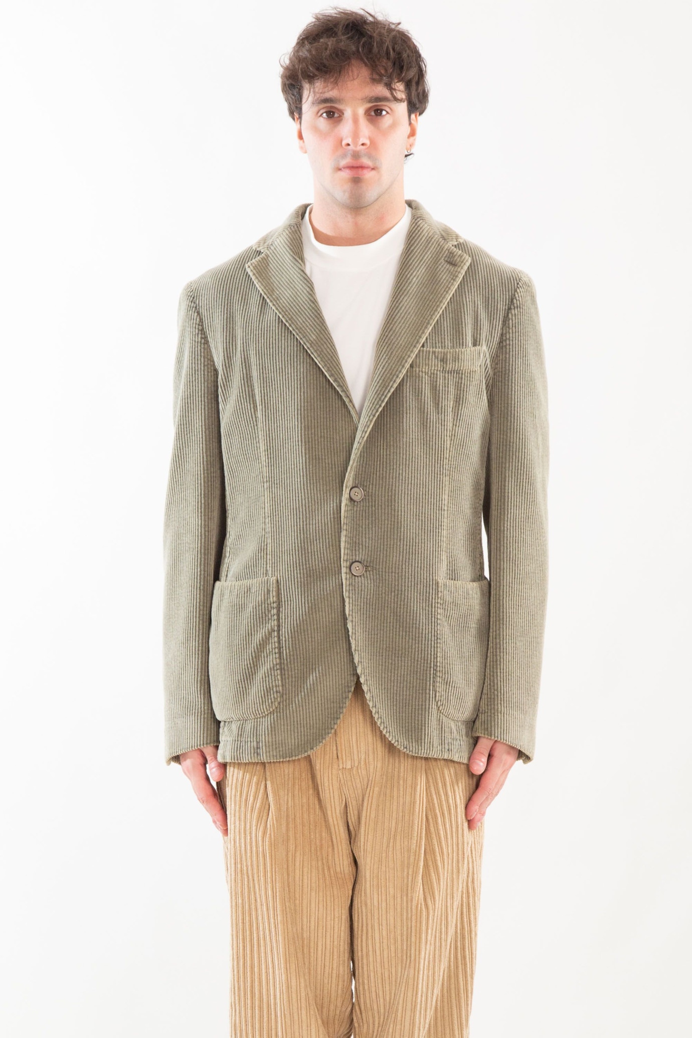 Pouch Pocket Corduroy Blazer