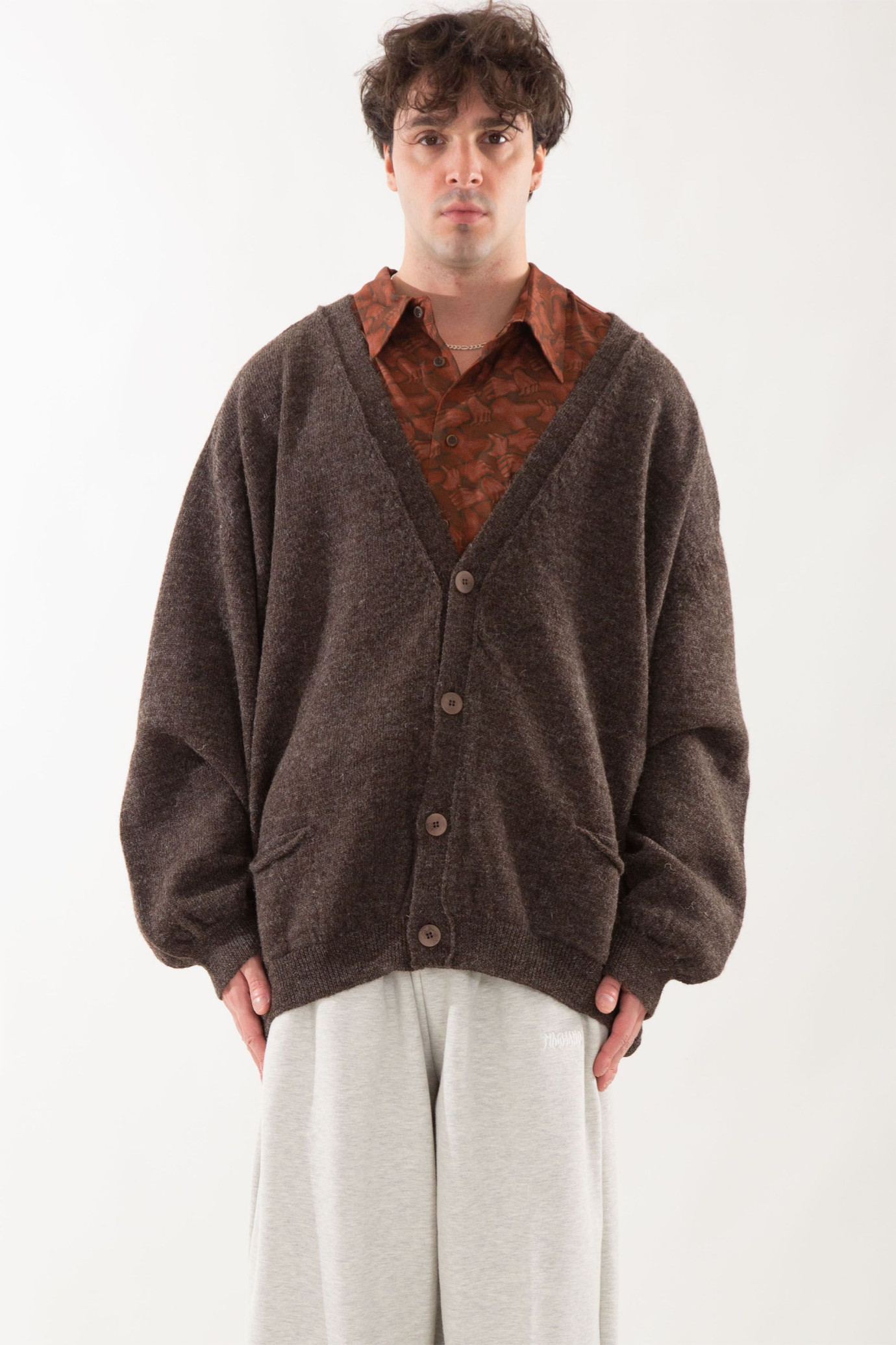 Grampa Wool Oversized Cardigan