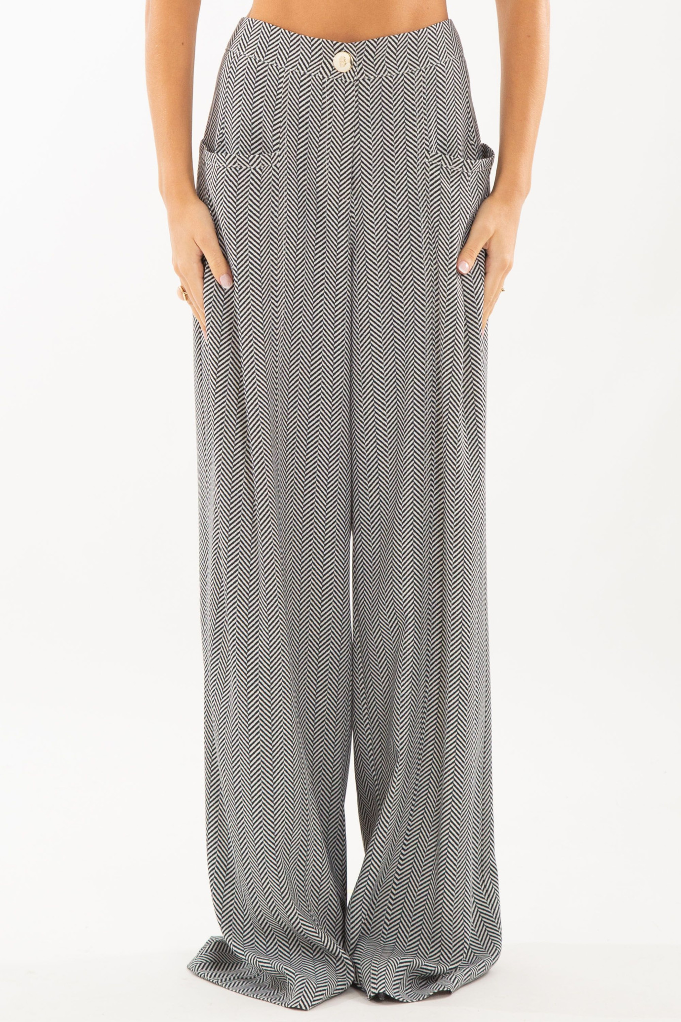 Herringbone Loose Pants