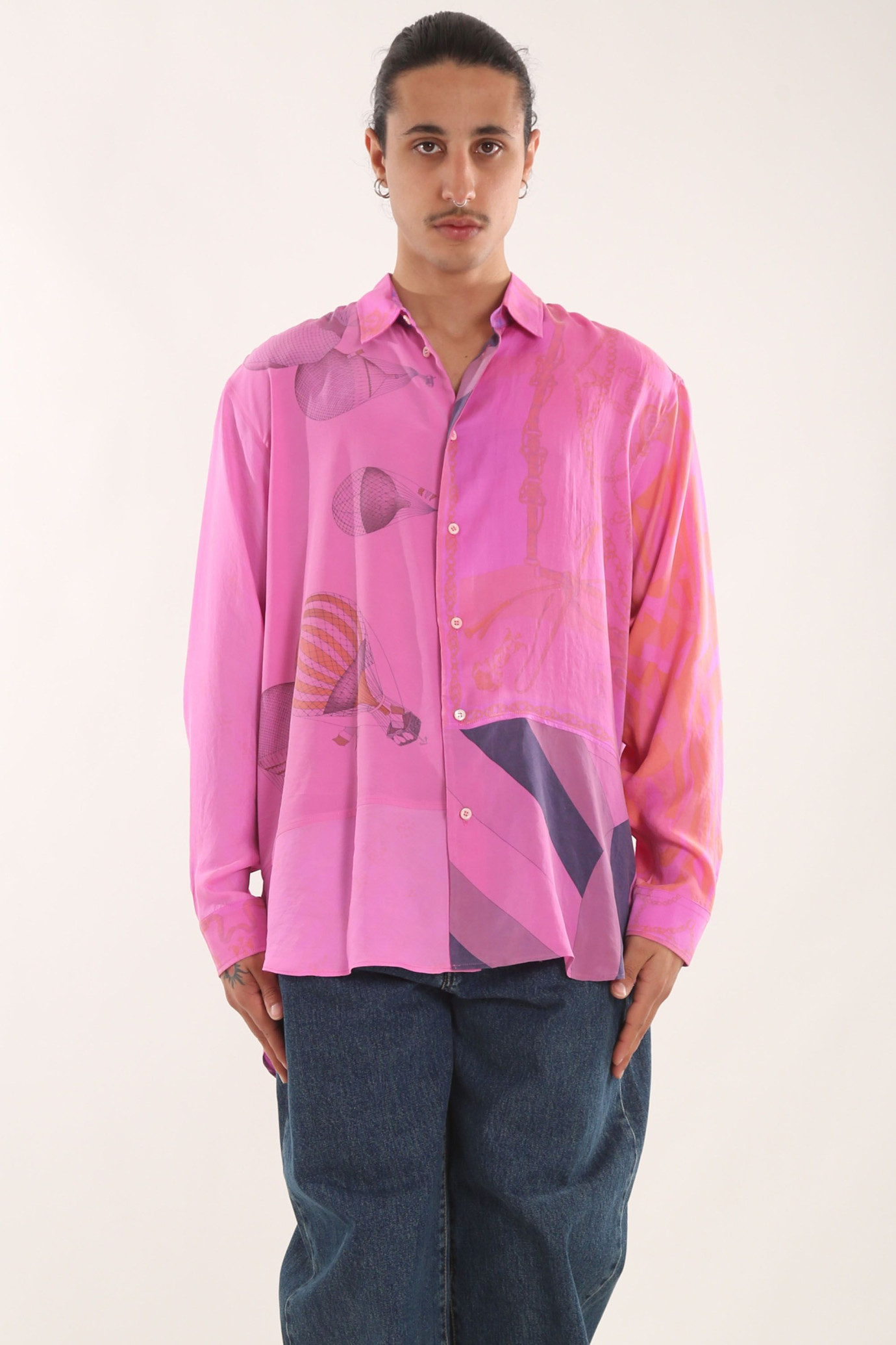 Pink Surplus Silk Shirt