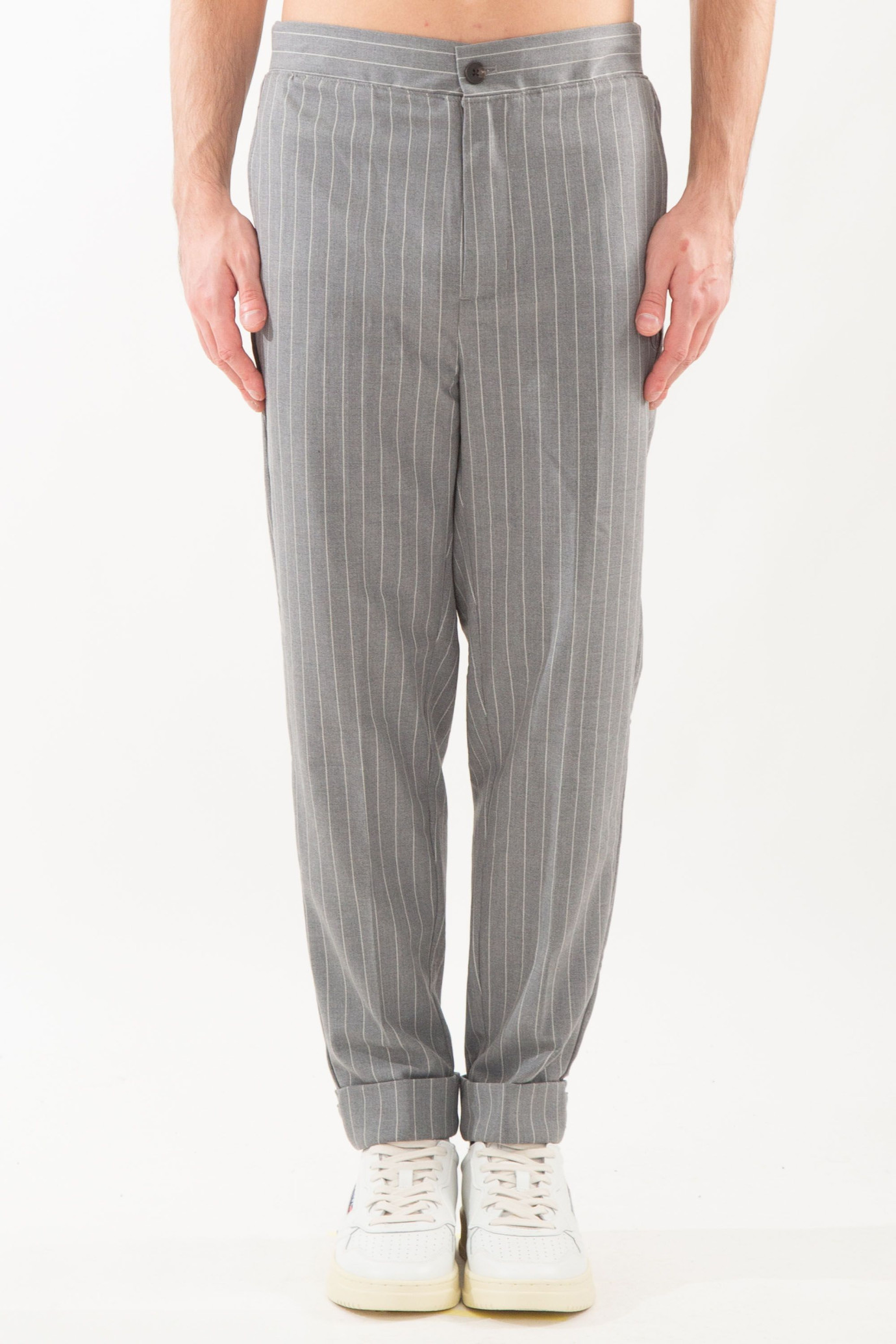 Gessato Suiting Track Pants