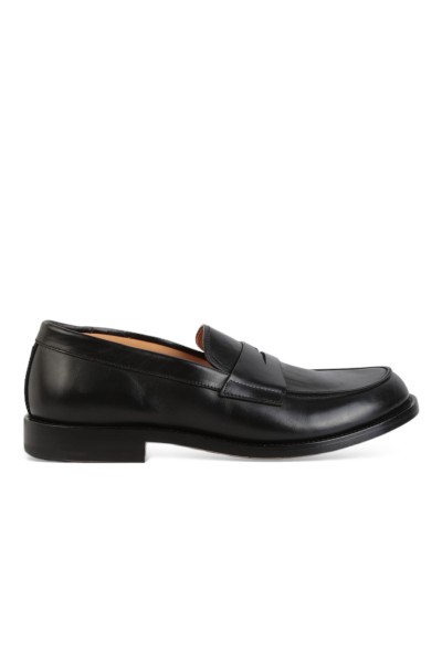 Brushed Leather Loafers -...