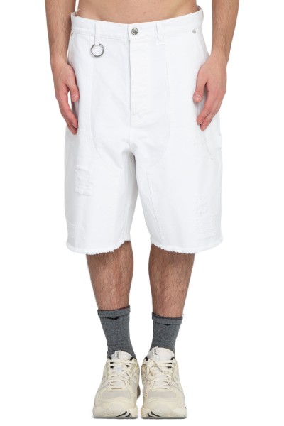 Frinche Denim Shorts - White