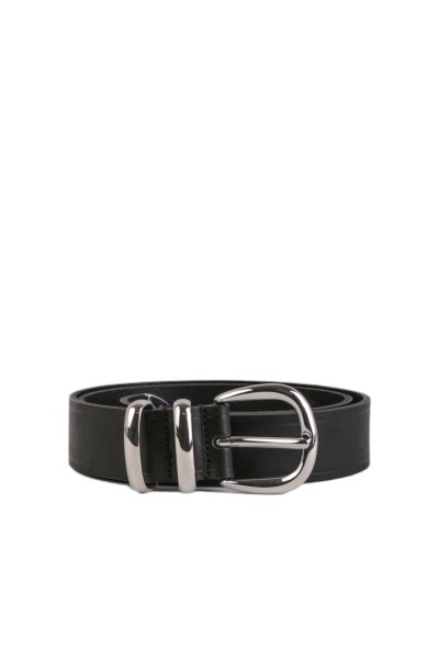 Tip End Leather Belt - Black