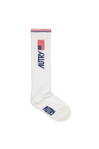 Autry Flag Socks - White