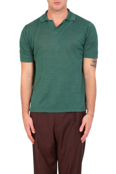 Capri Linen Polo Shirt - Green
