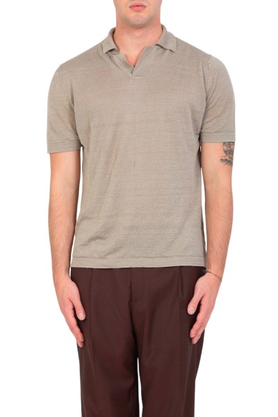 Capri Linen Polo Shirt - Beige