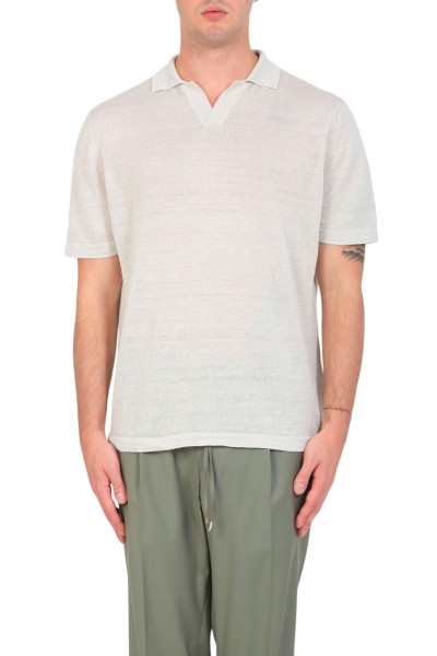 Capri Linen Polo Shirt - Grey