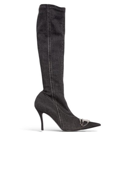 D-Venus Knee-High Denim Boots