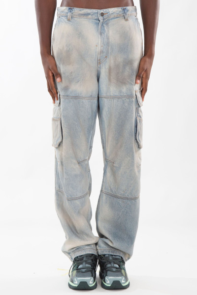 D-Fish Washed Cargo Jeans -...