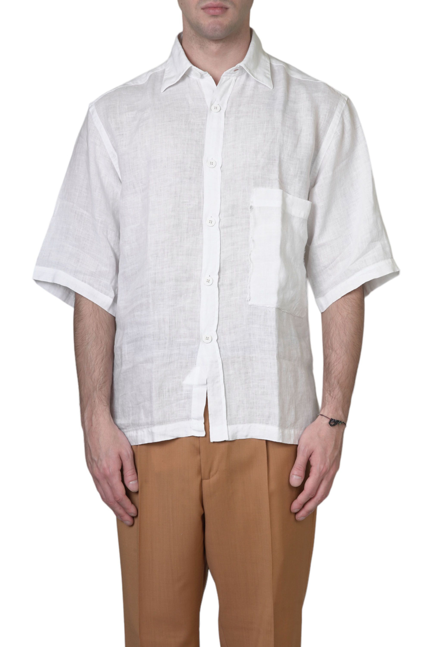 Linen Ss Shirt BIANCO