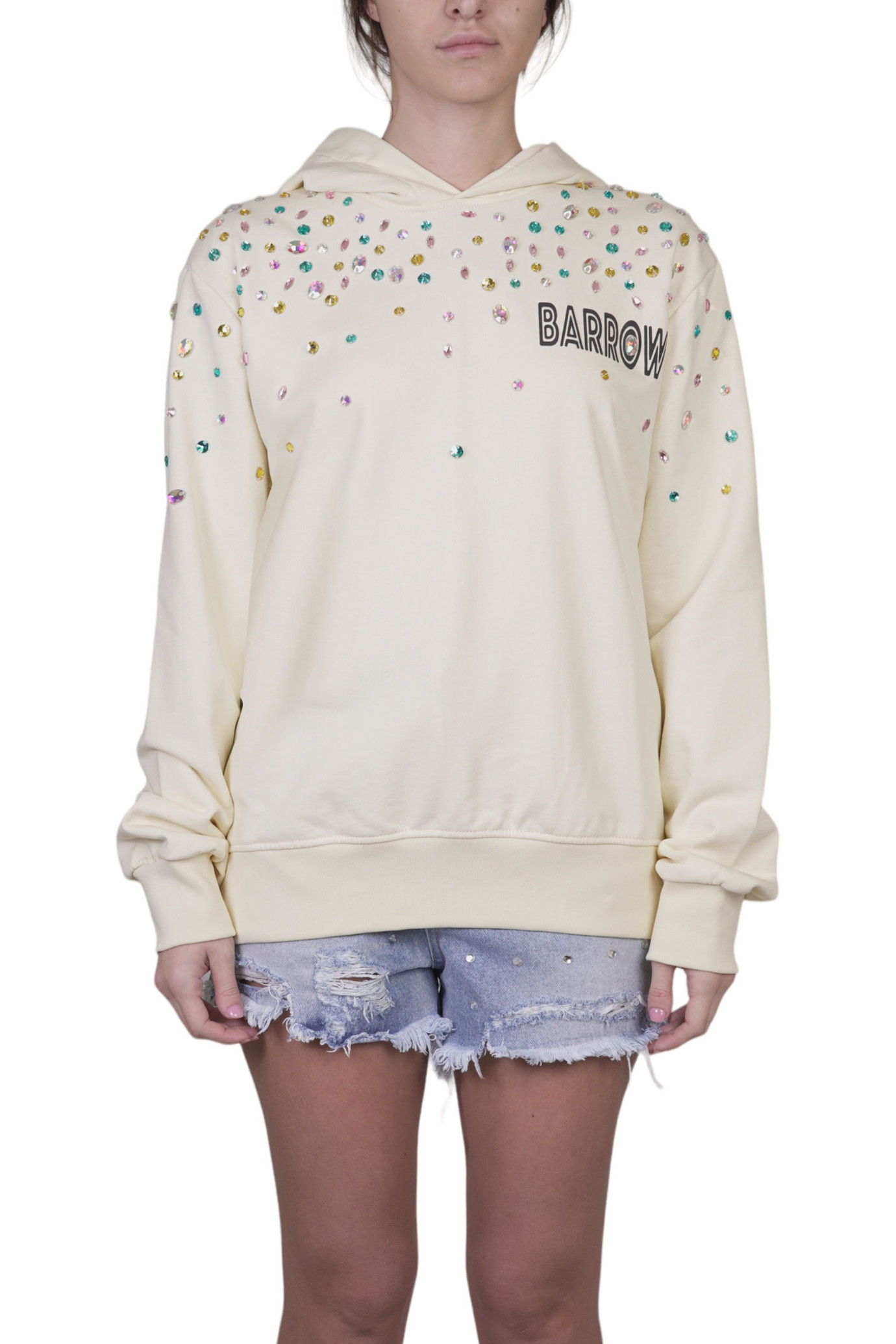 Paillettes Hoodie BIANCO