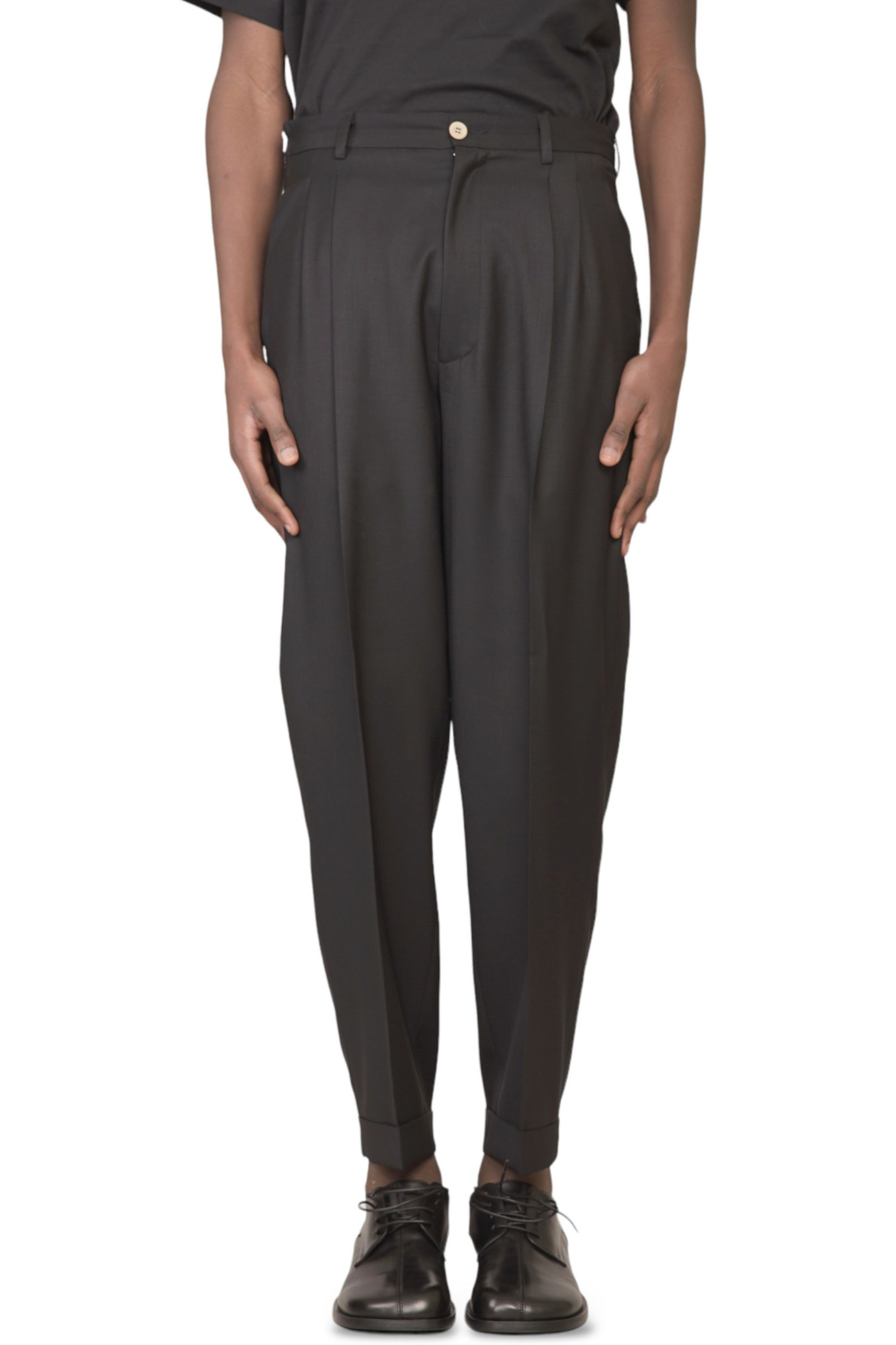 Double Pleated Trousers NERO