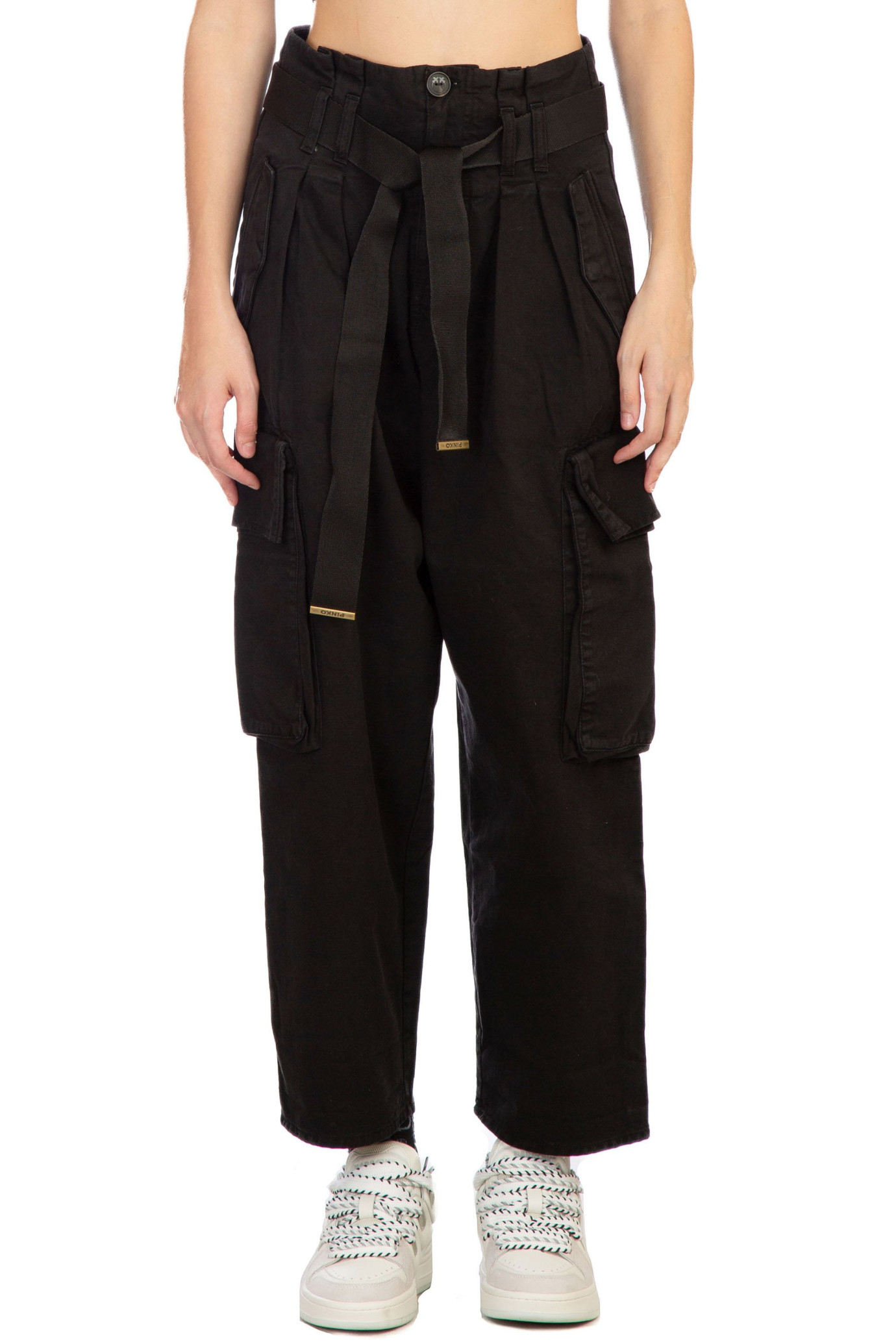 Ronfare Belt Cargo Pants NERO