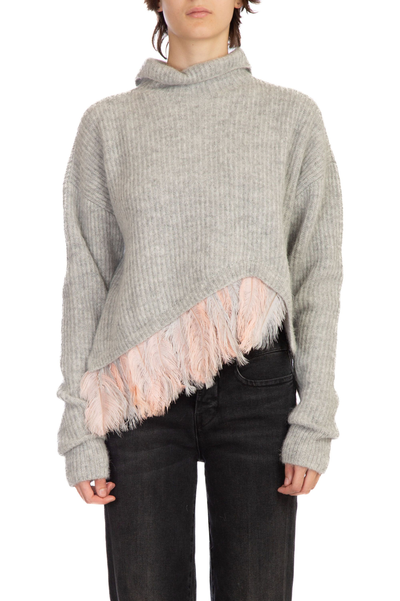 Luna Fringed Sweater GRIGIO