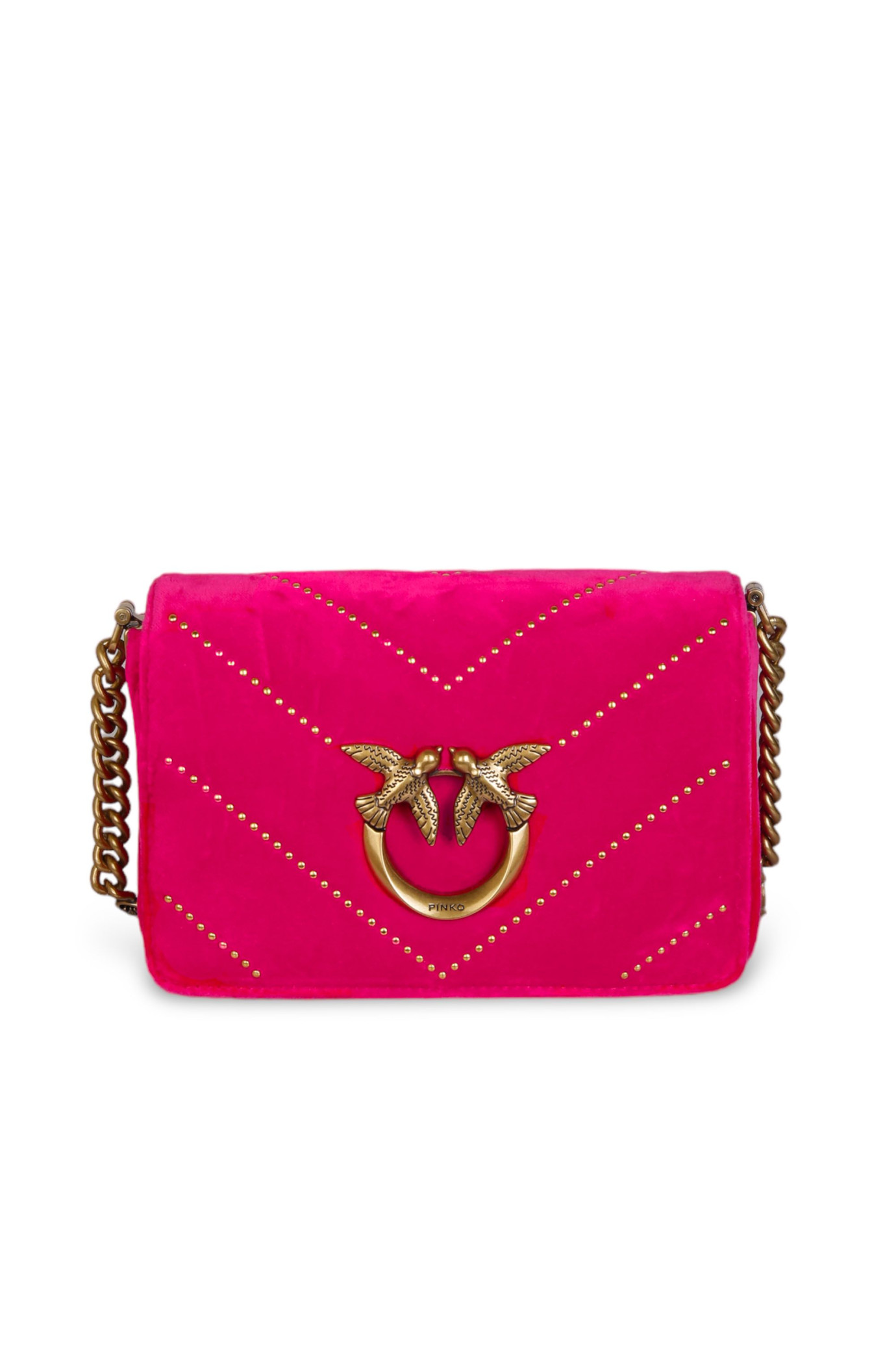 Love Click Mini Velvet Calf Bag FUXIA