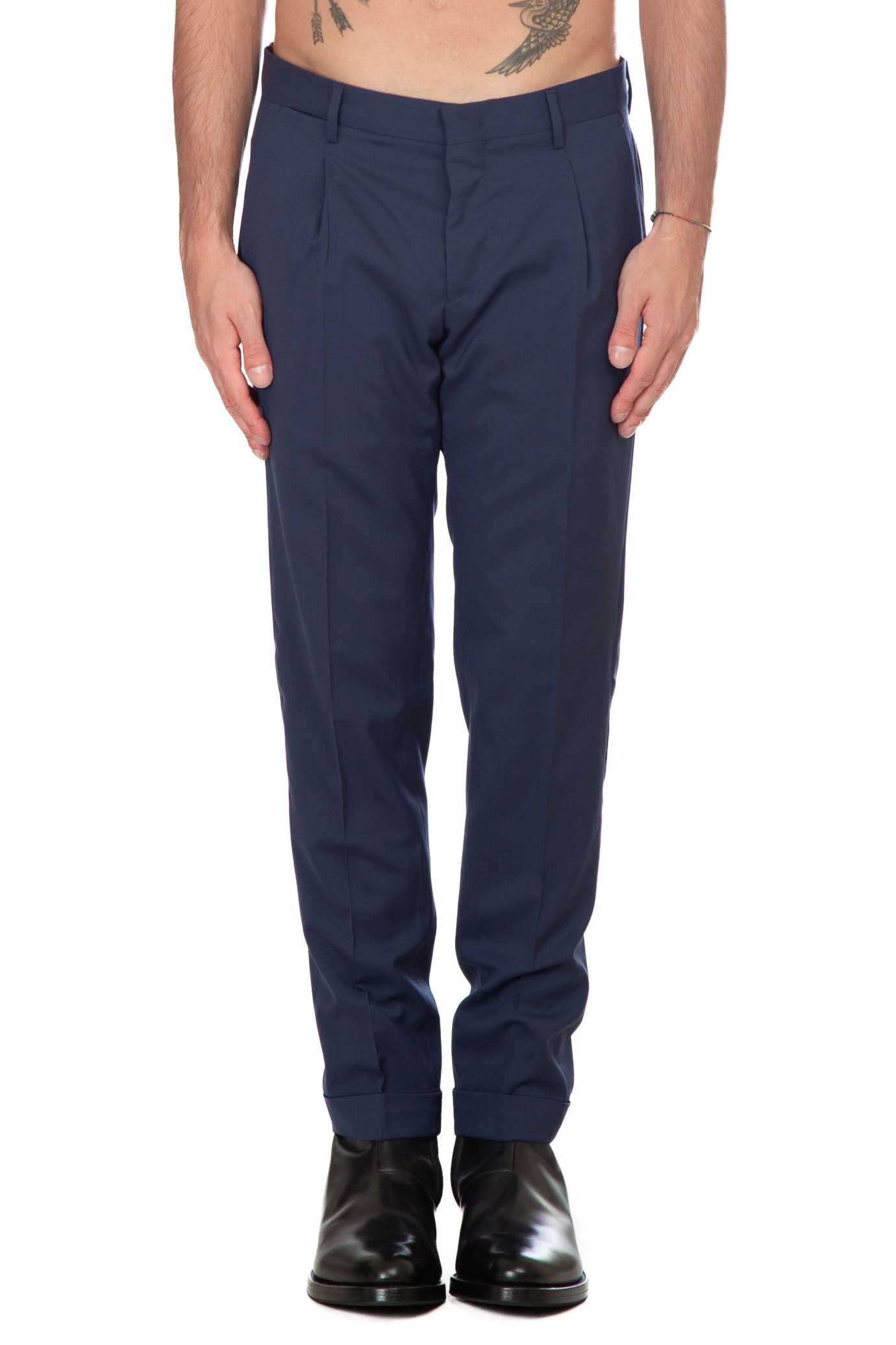 Tiberio Pleated Pants BLU