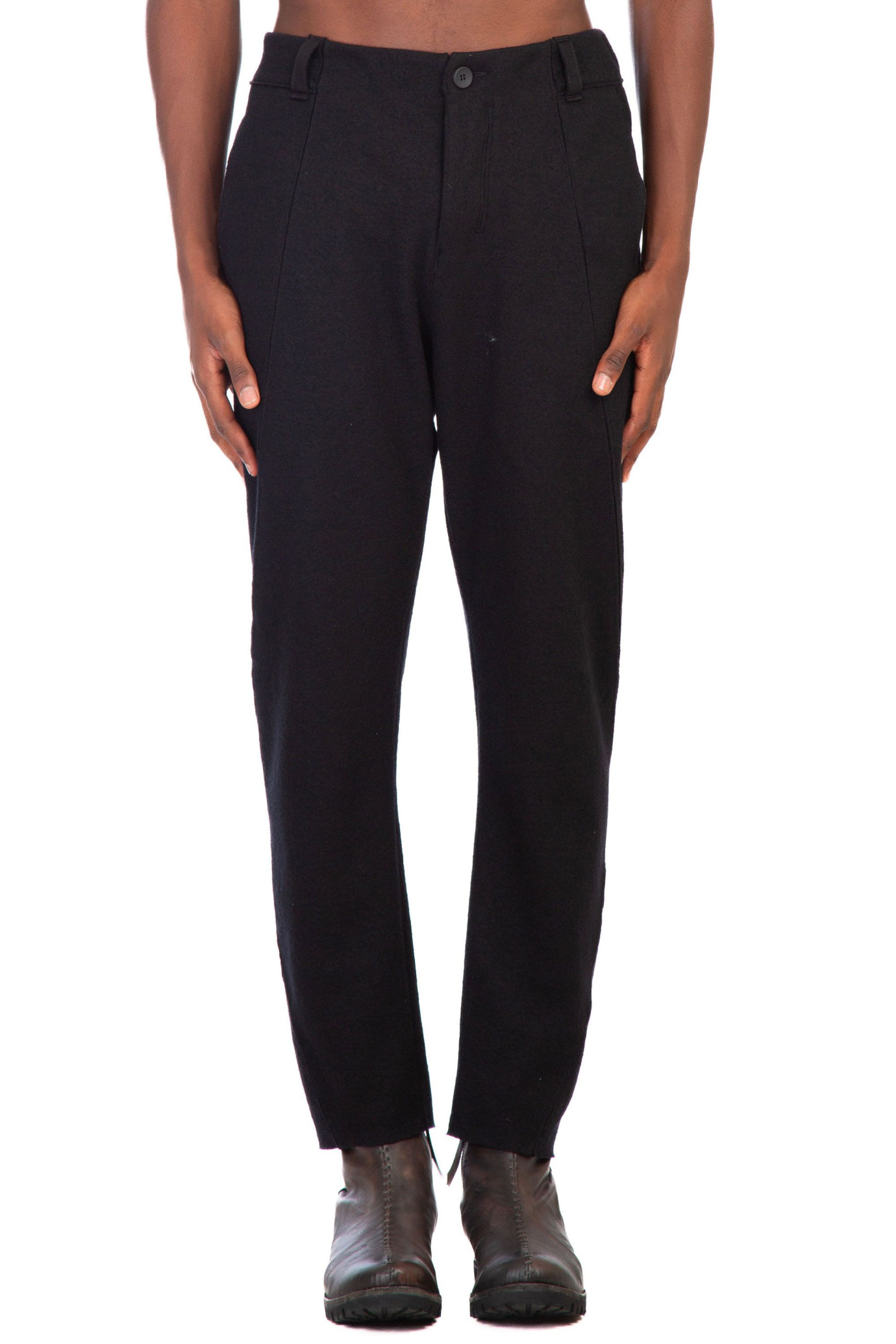 Soft Wool Trousers NERO