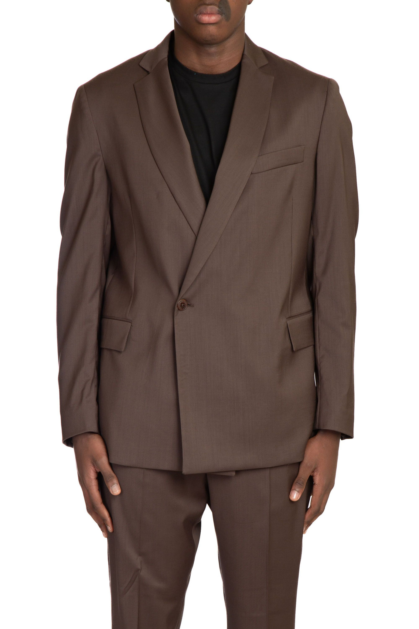 Demna Single-Breast Blazer MARRONE