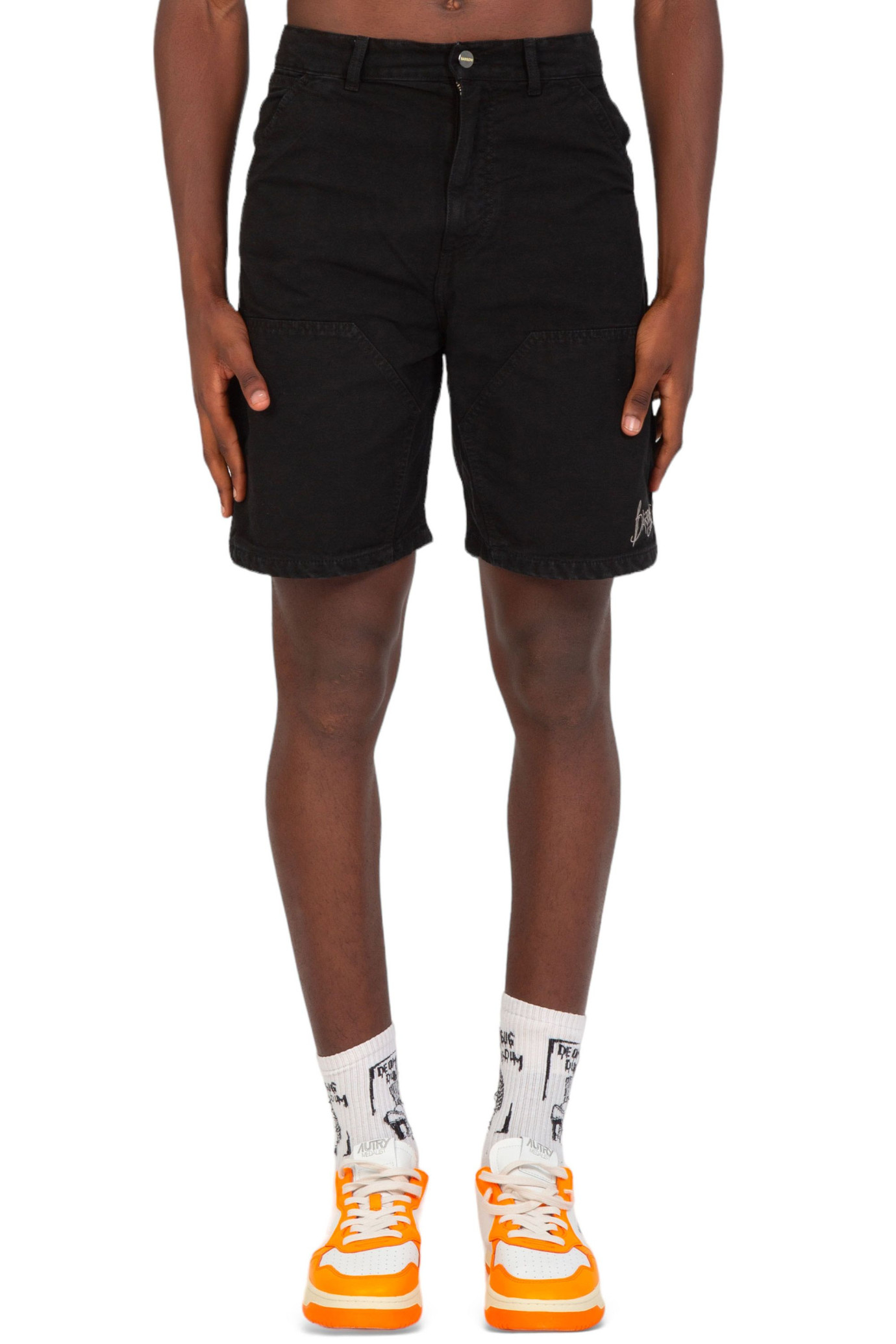 Patch Canvas Shorts NERO