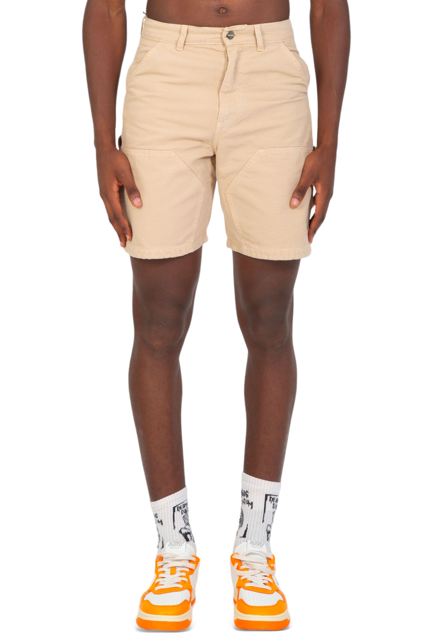 Patch Canvas Shorts BEIGE