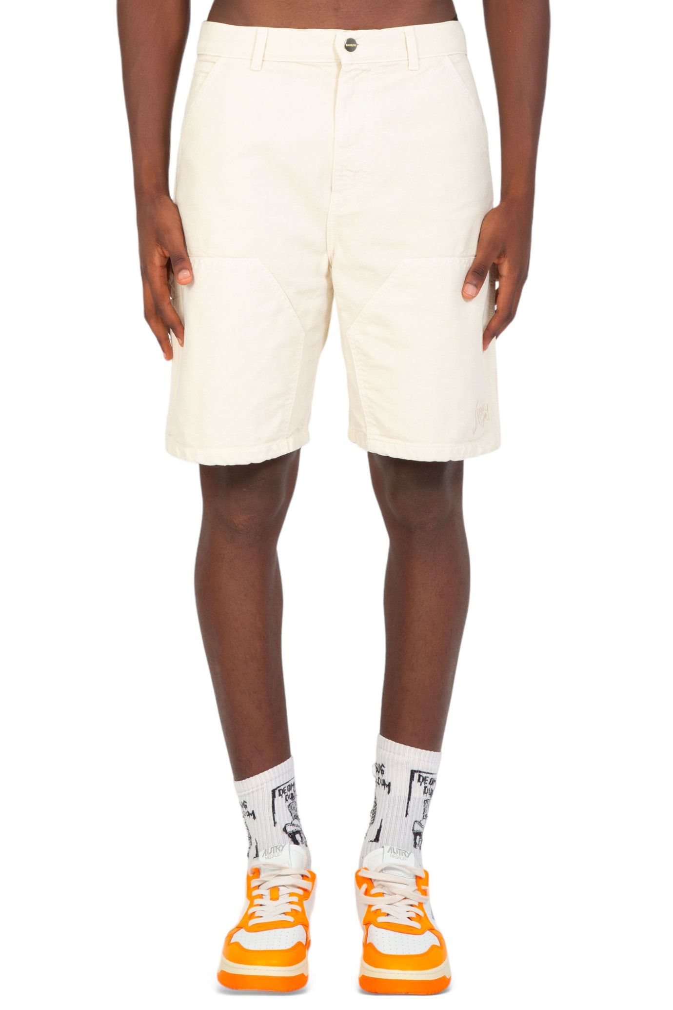 Patch Canvas Shorts BIANCO