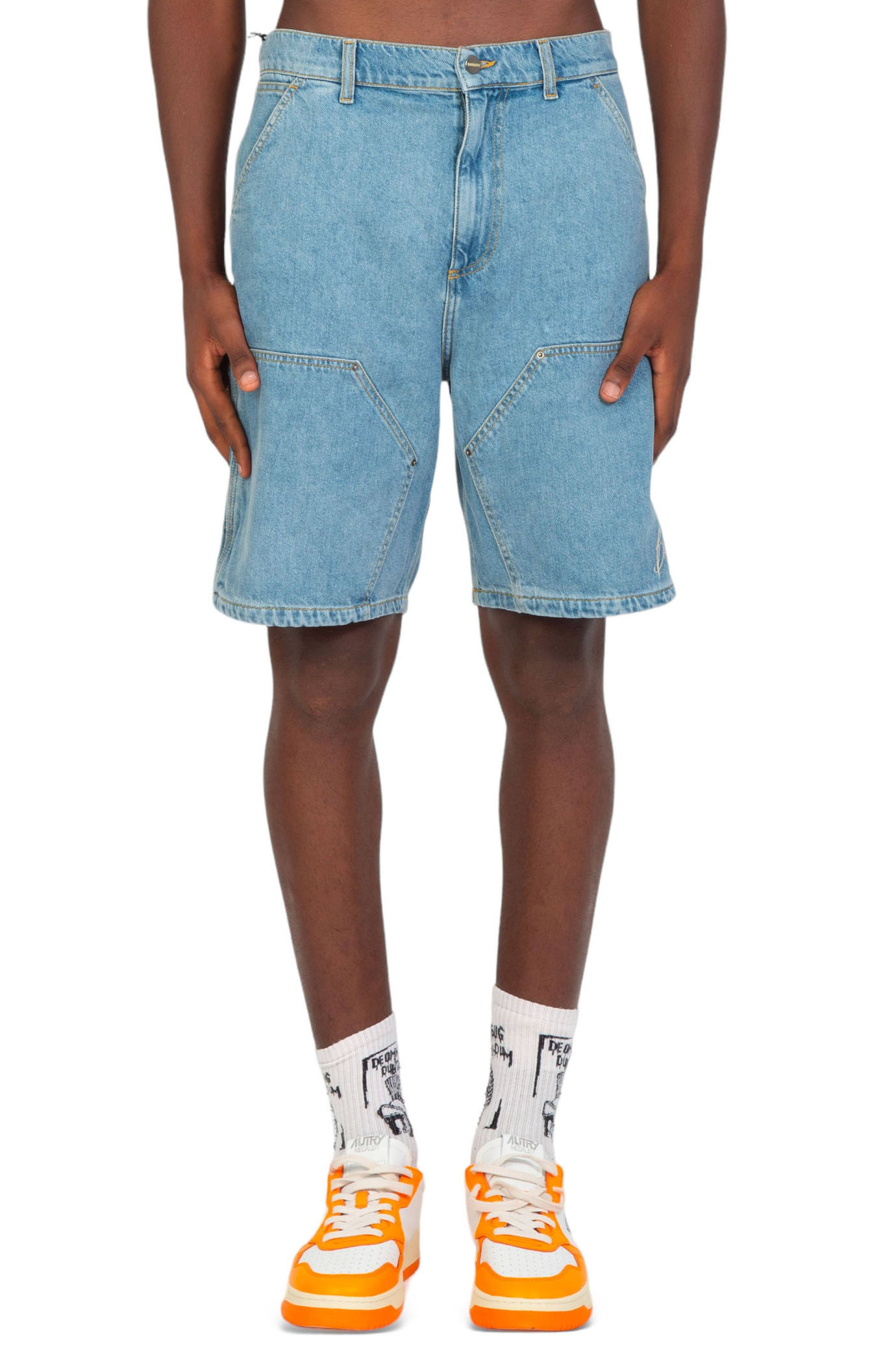 Patch Denim Shorts DENIM