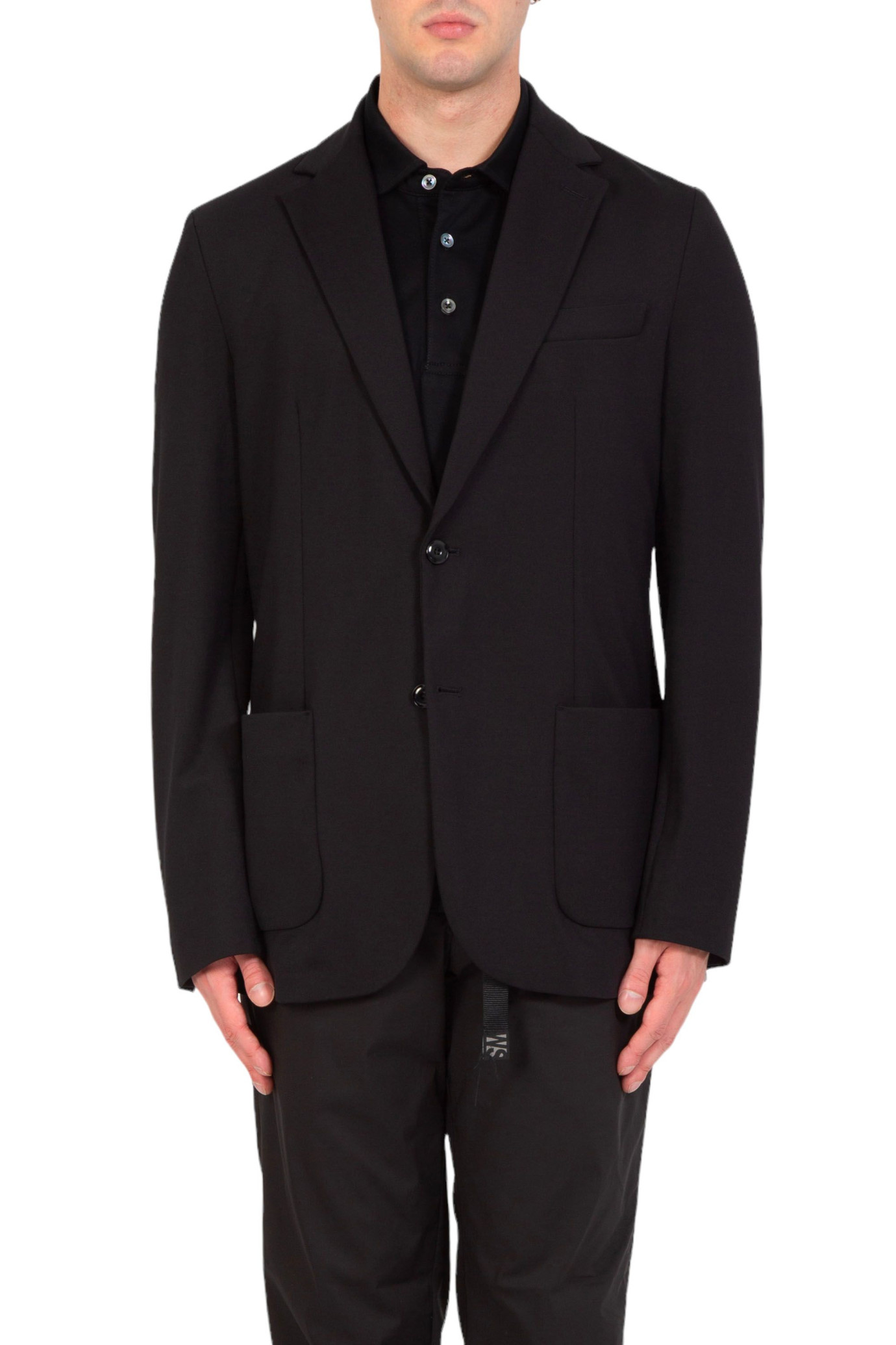 Single-Breast Piquet Blazer NERO