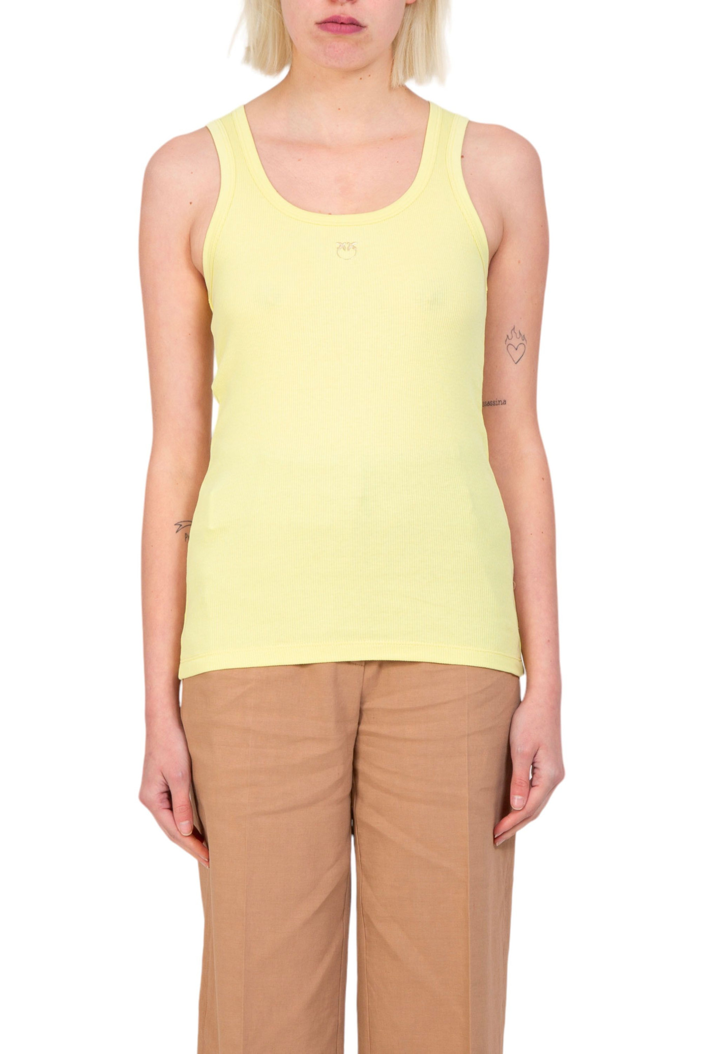 Love Bird Embro Tank Top GIALLO