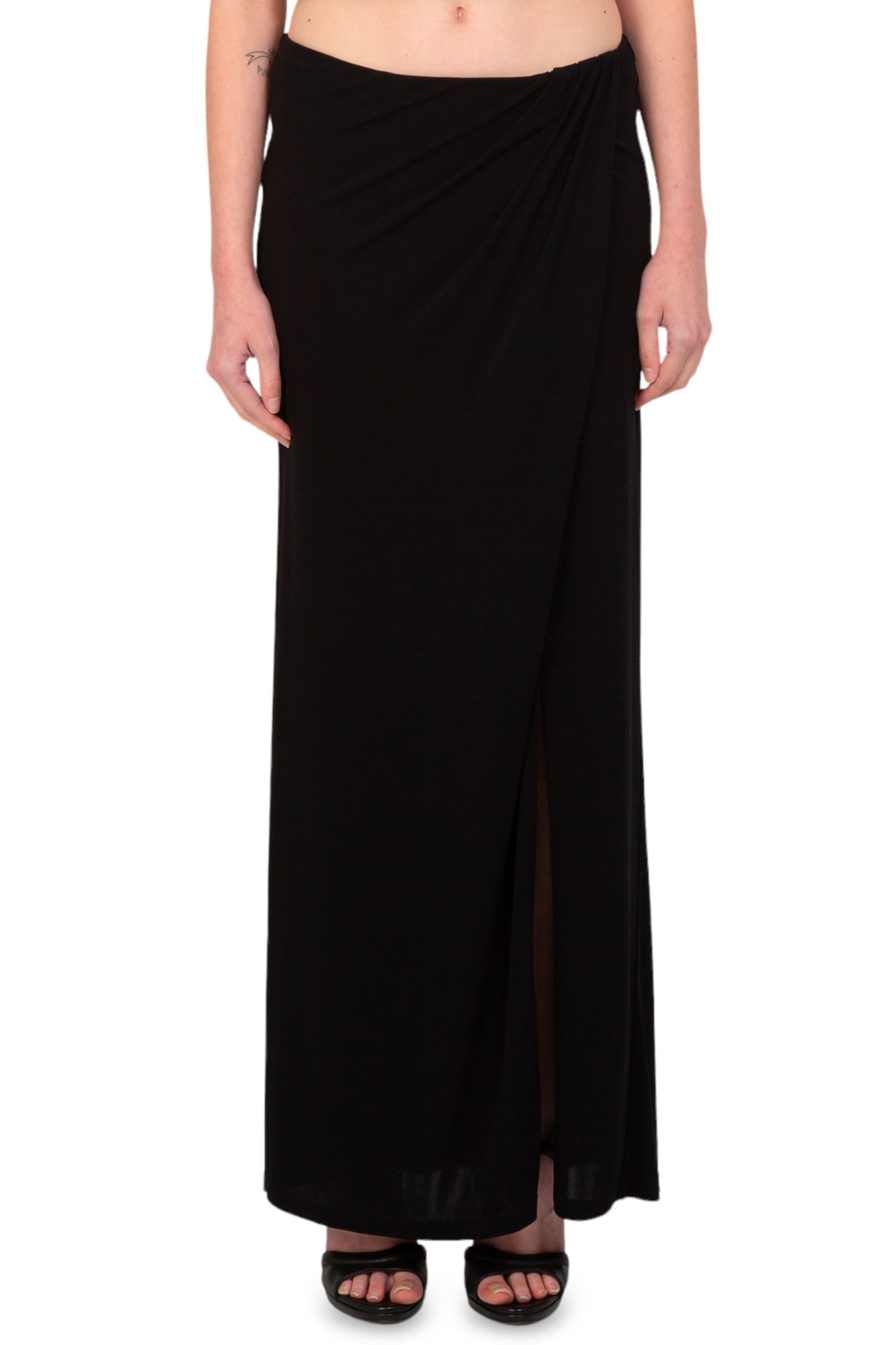 Teroldego Crepe Skirt NERO