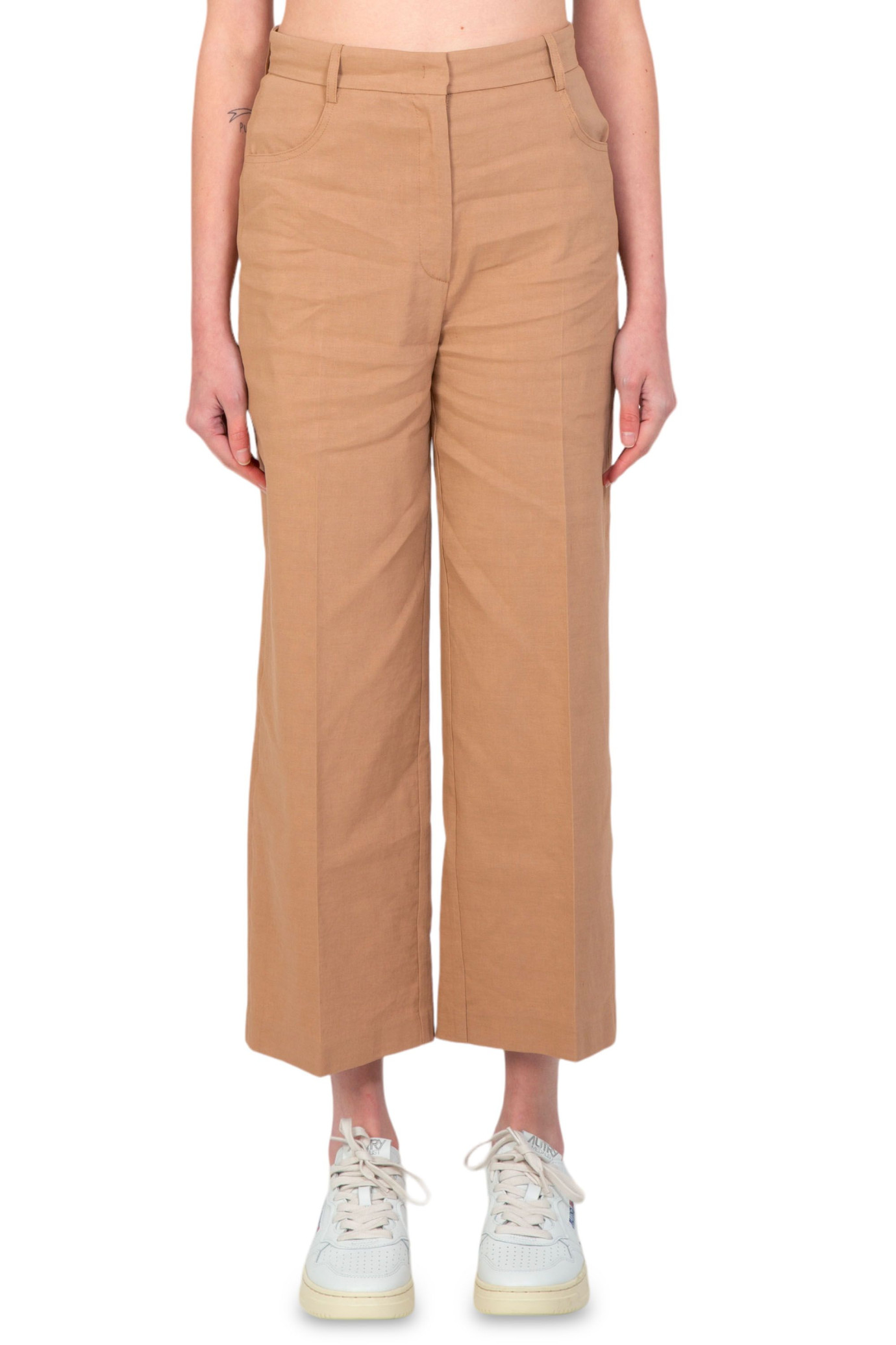 Twill Loose Pants BEIGE