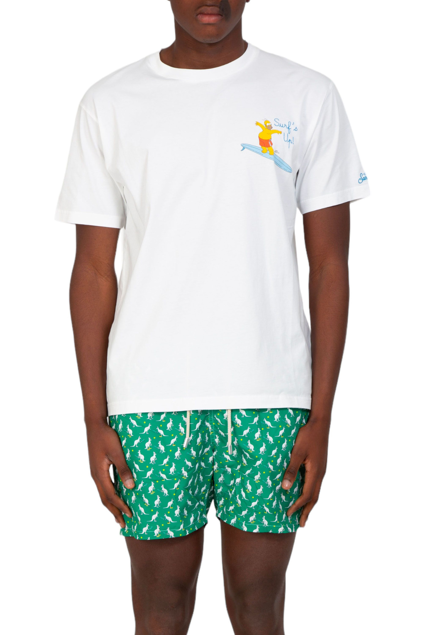 Homer Surf Mini Embro Tee BIANCO