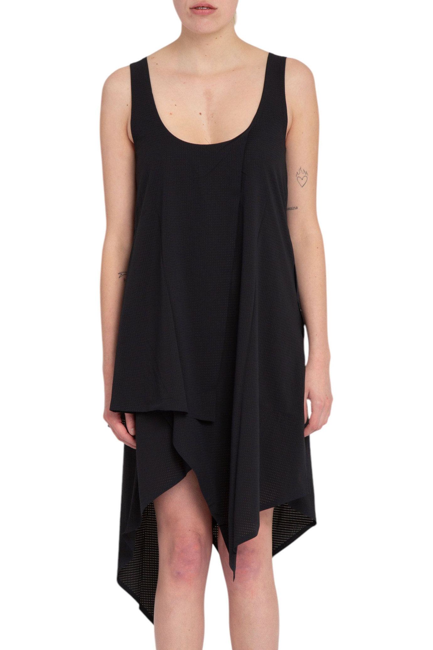 Nylon Tank Top Dress NERO