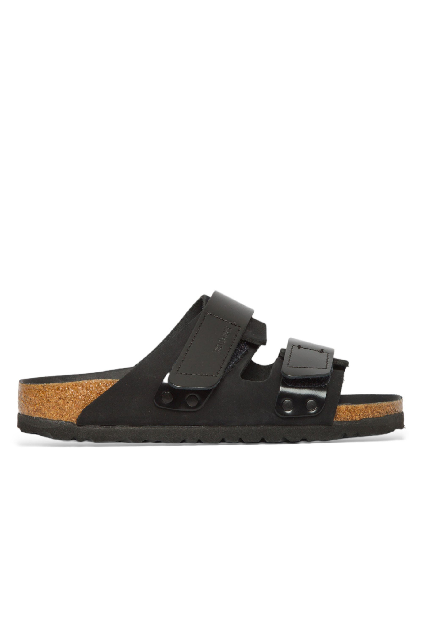 UJI Shiny Black Nubuck Sandals NERO