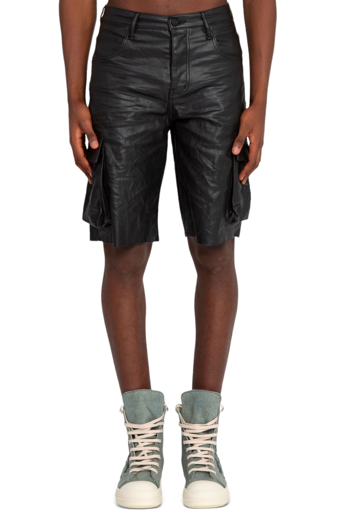 High Shine Cargo Shorts NERO